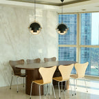 Distorted Sphere Ceiling Pendant Lighting Lobby