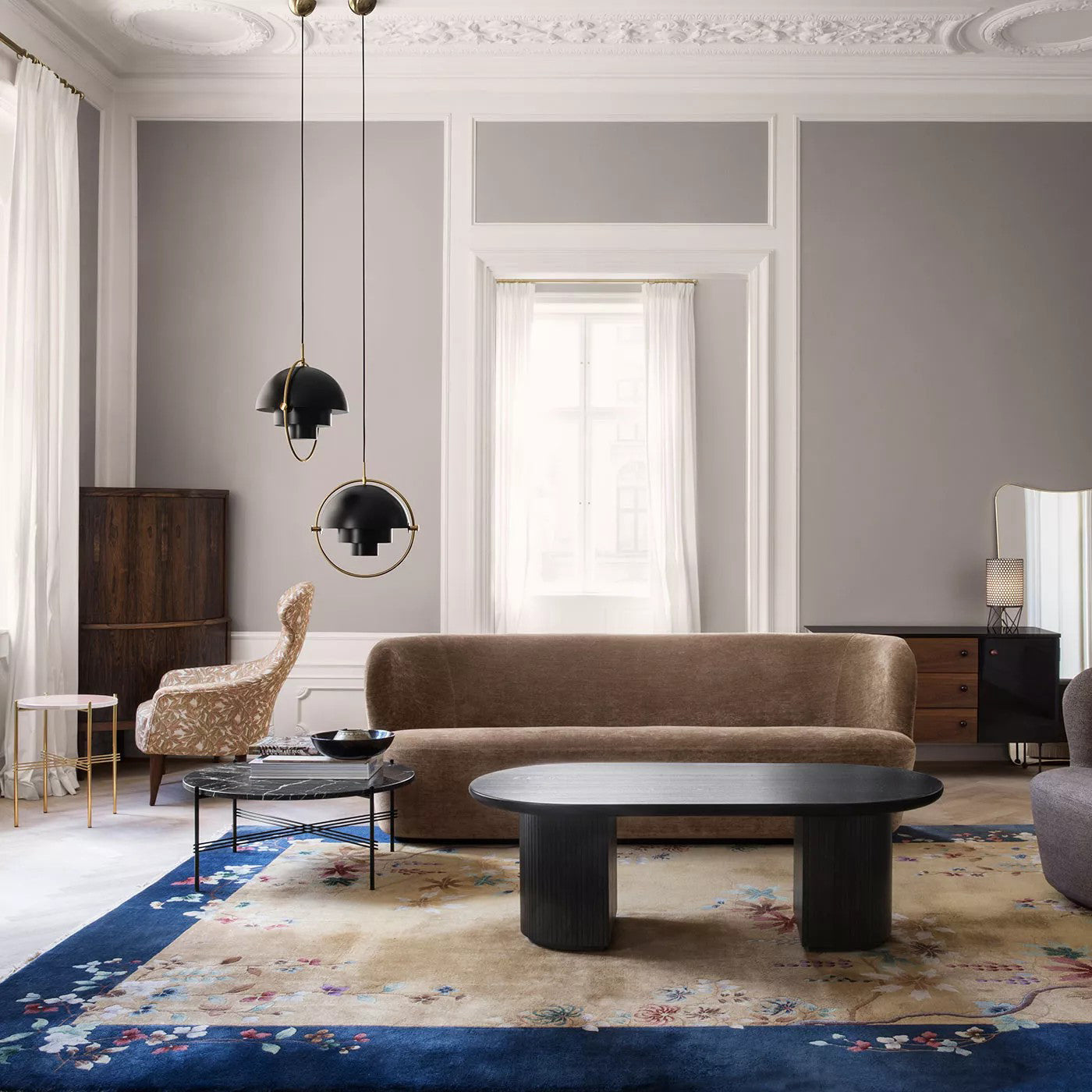 Distorted Sphere Ceiling Pendant Lighting Lobby