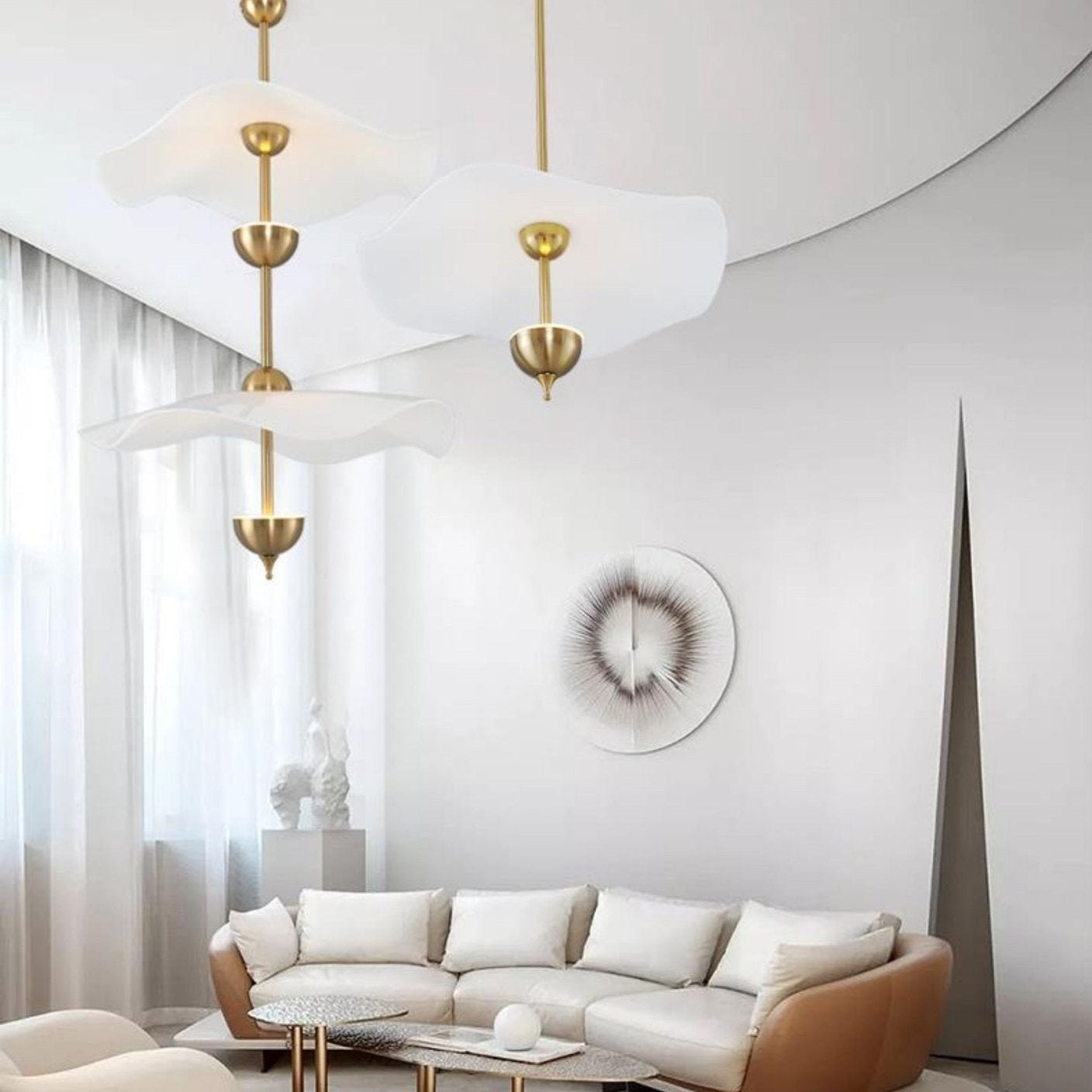 Double Biscuit Ceiling Pendant Light Lighting Lobby