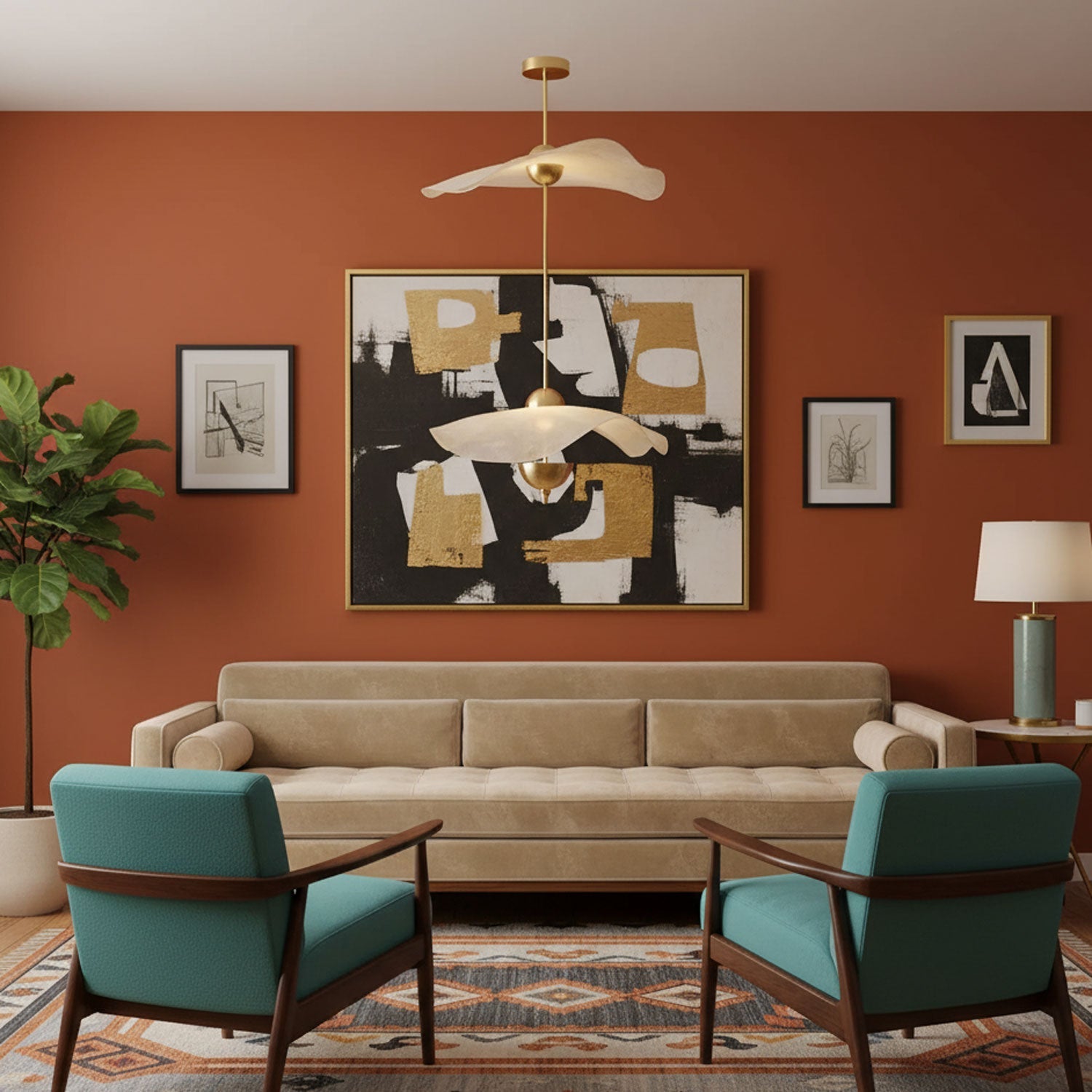 Double Biscuit Ceiling Pendant Light Lighting Lobby