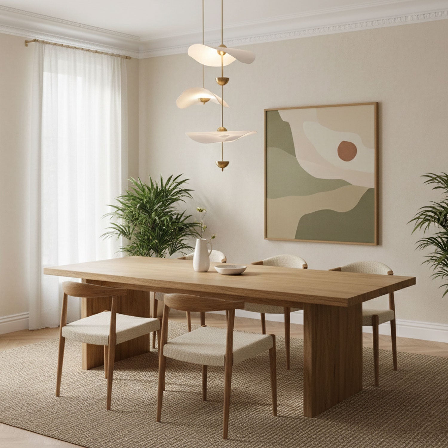 Double Biscuit Ceiling Pendant Light Lighting Lobby