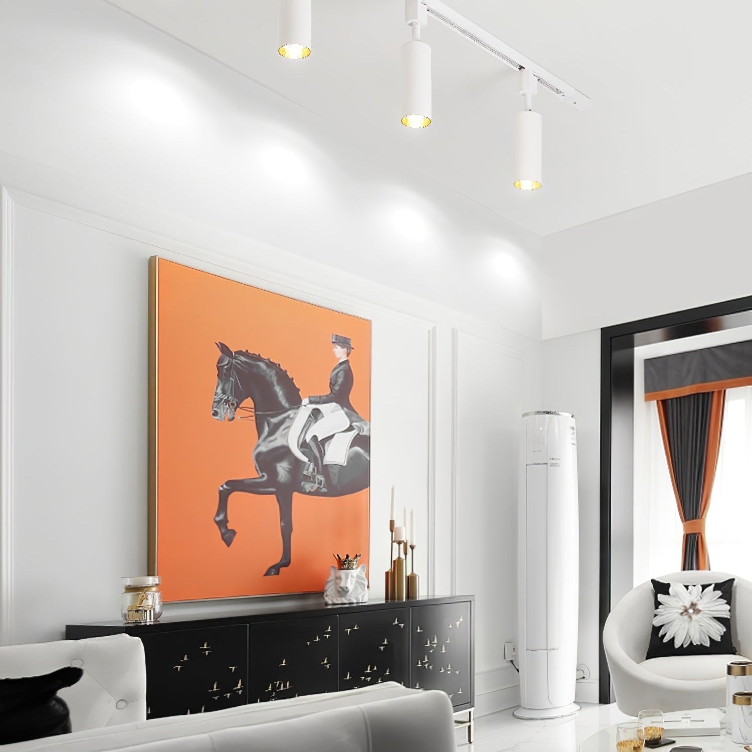 Elegant Cylinder Ceiling Fixture Lighting Lobby