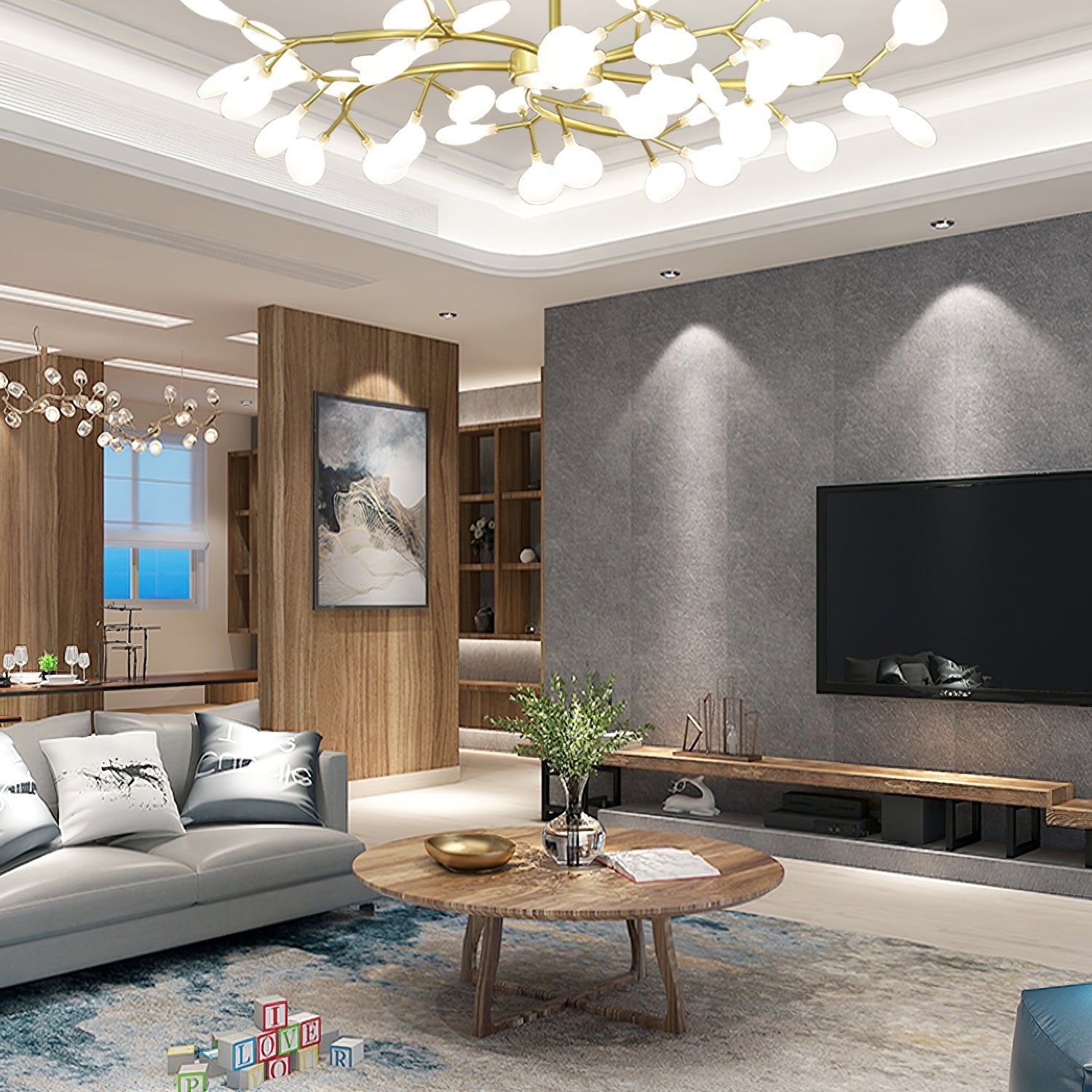 Firefly LED Sputnik Ceiling Suspension Lighting Lobby