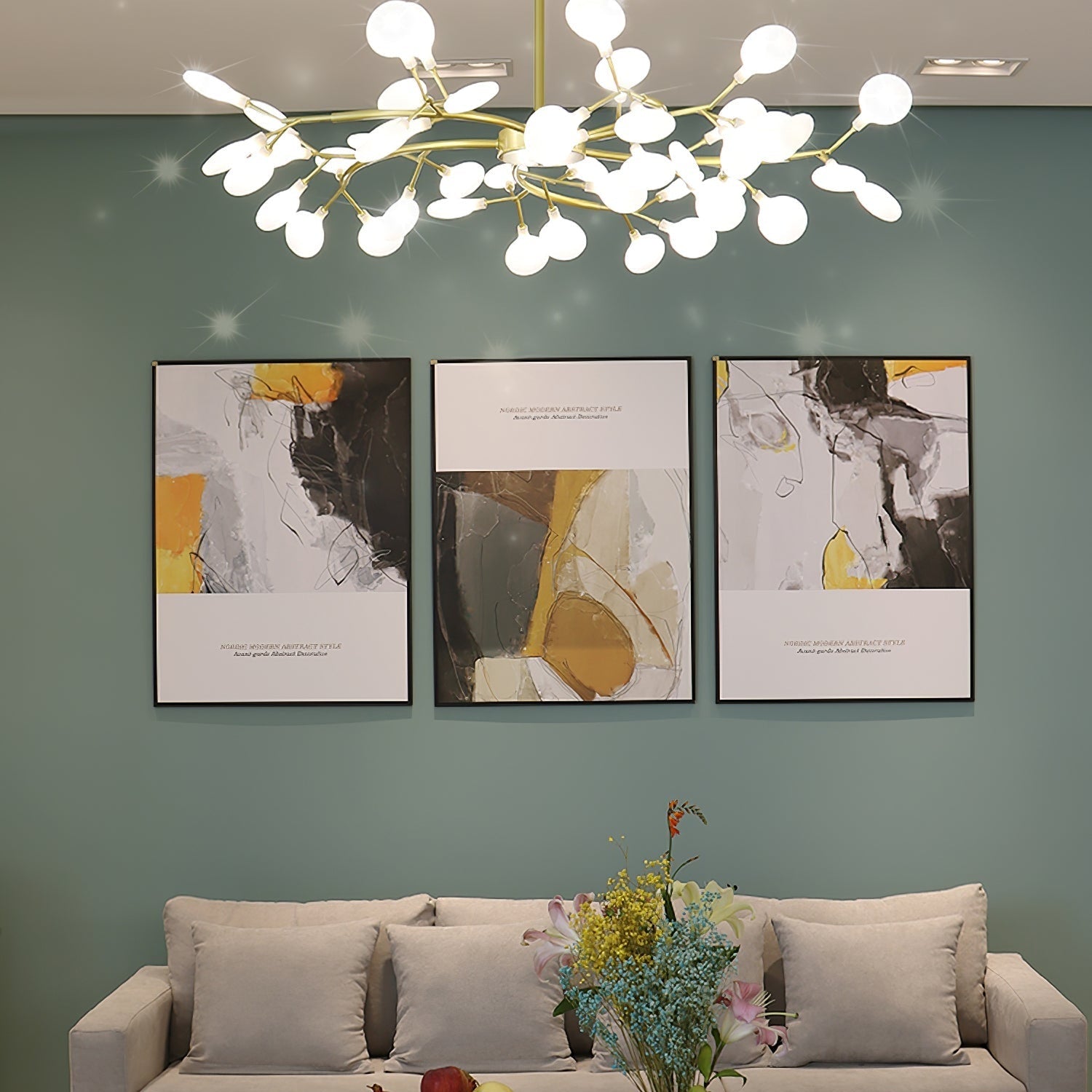 Firefly LED Sputnik Ceiling Suspension Lighting Lobby