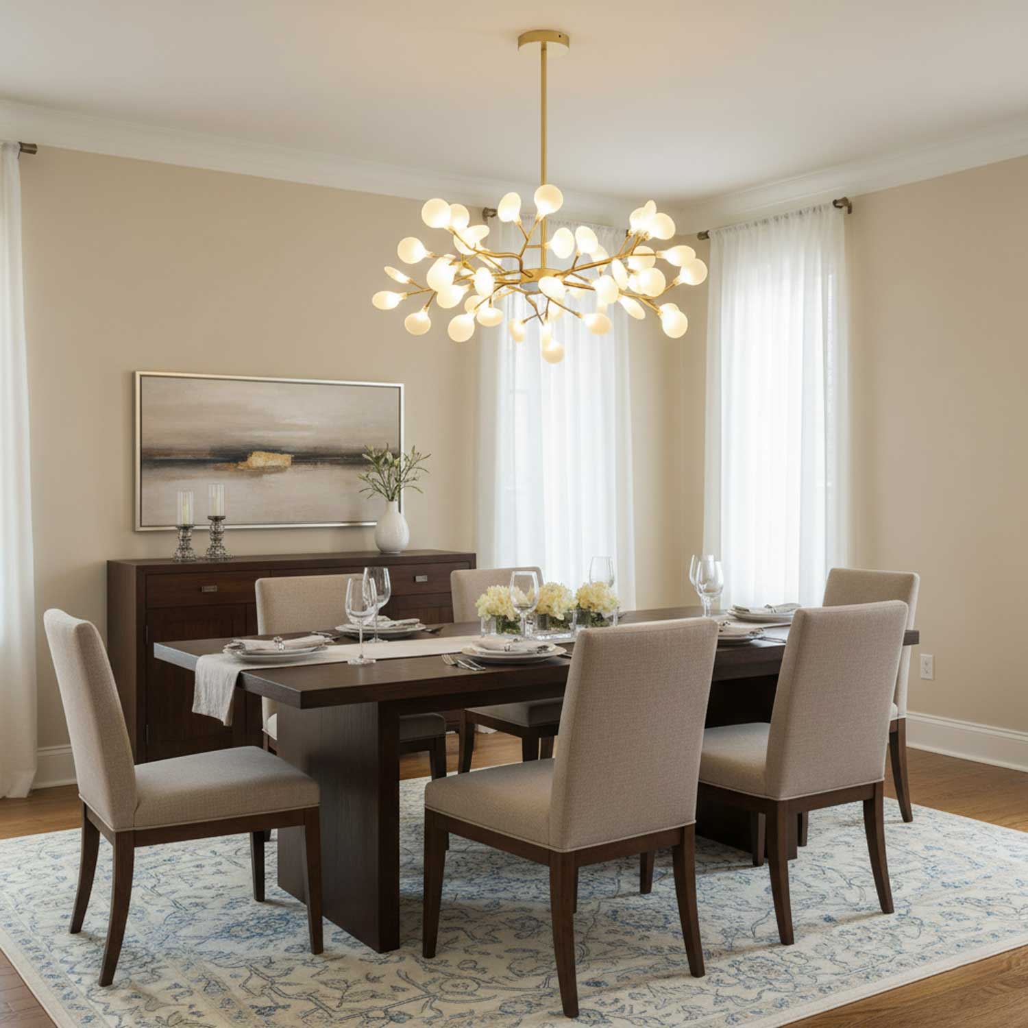 Firefly LED Sputnik Ceiling Suspension Lighting Lobby