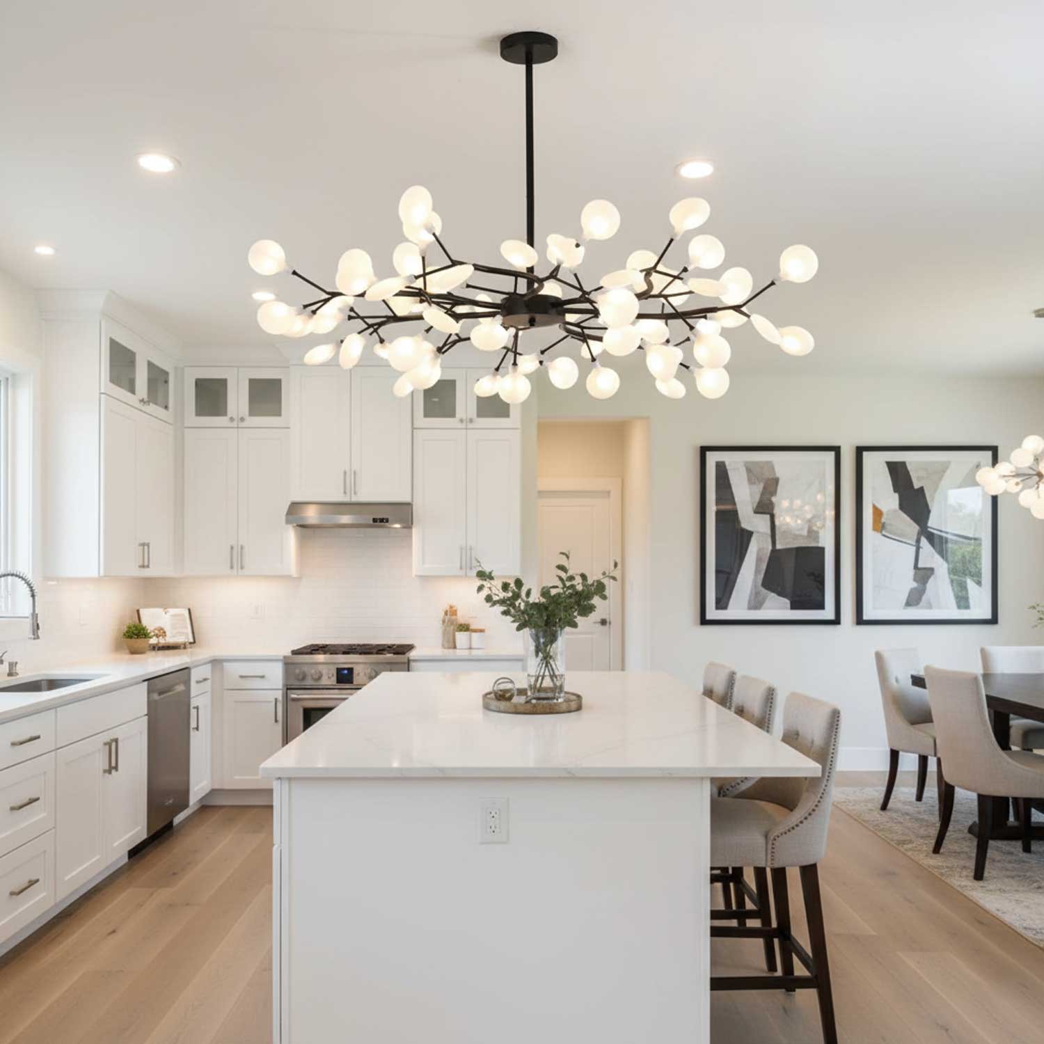 Firefly LED Sputnik Ceiling Suspension Lighting Lobby