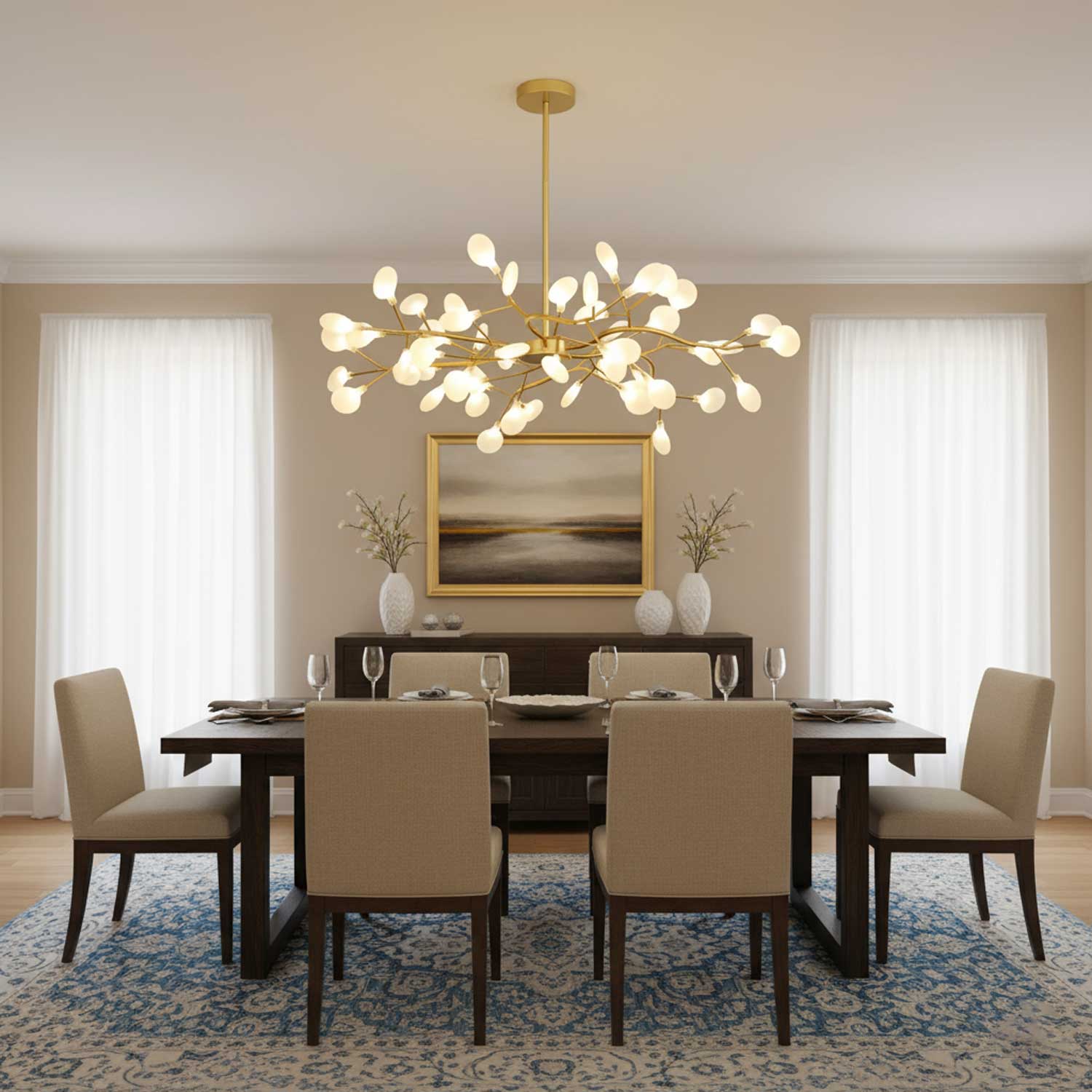 Firefly LED Sputnik Ceiling Suspension Lighting Lobby