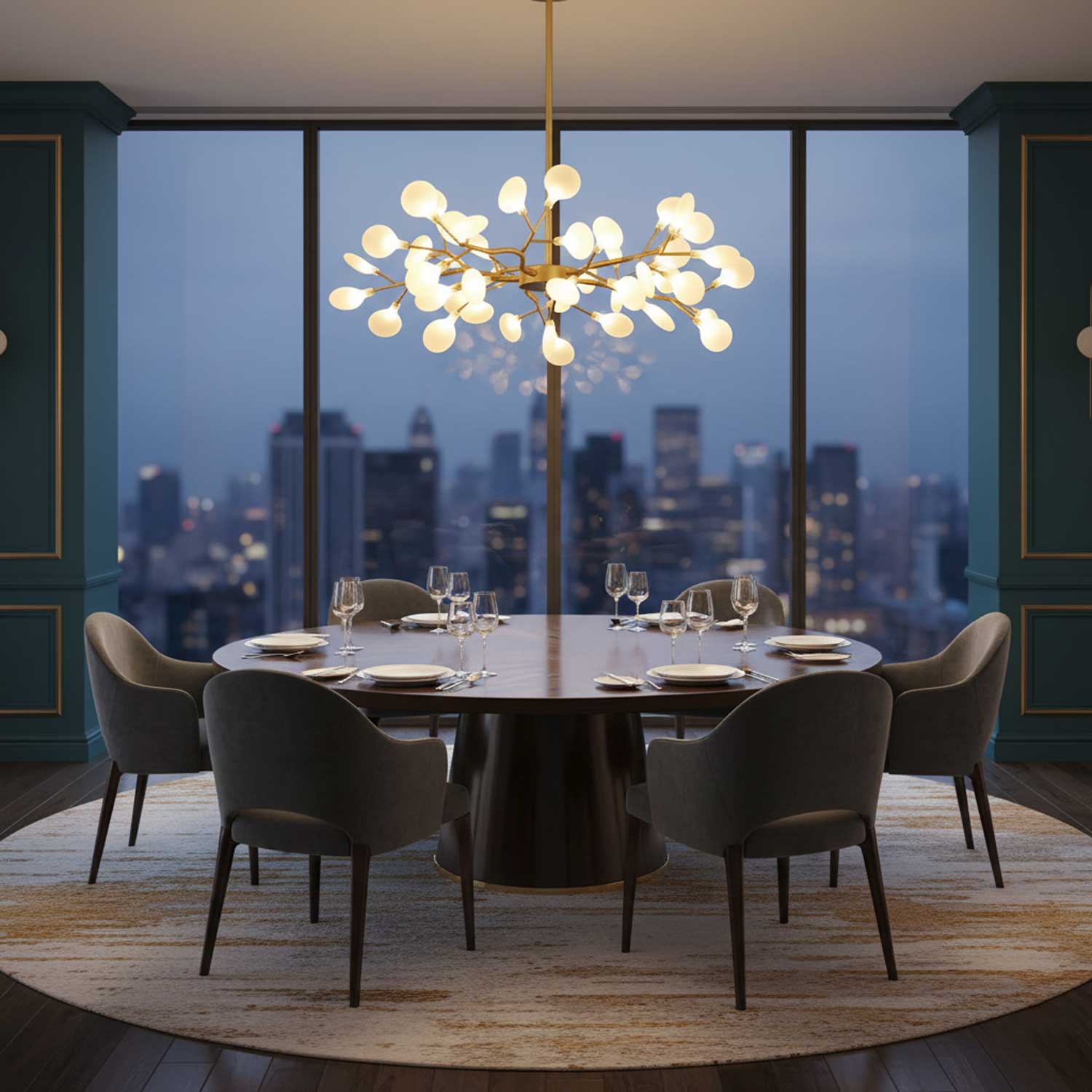 Firefly LED Sputnik Ceiling Suspension Lighting Lobby
