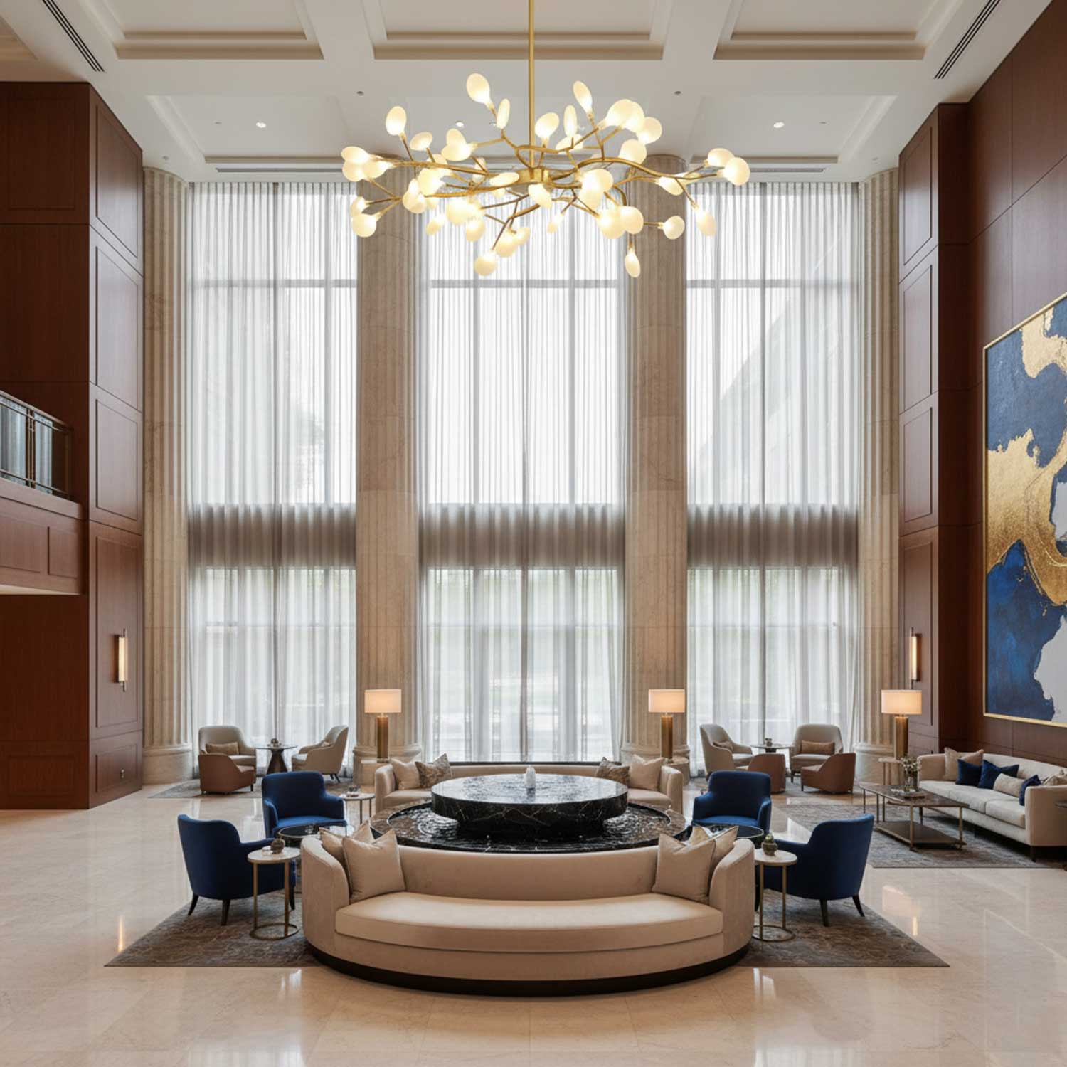 Firefly LED Sputnik Ceiling Suspension Lighting Lobby
