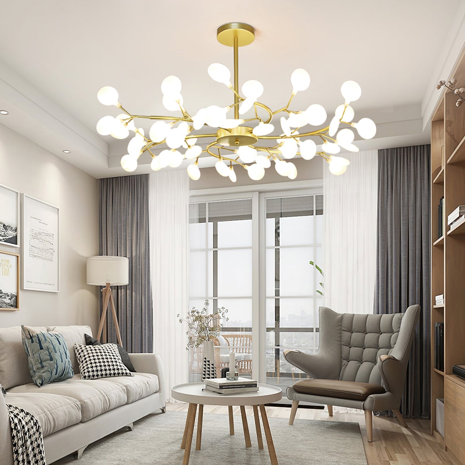 Firefly LED Sputnik Ceiling Suspension Lighting Lobby