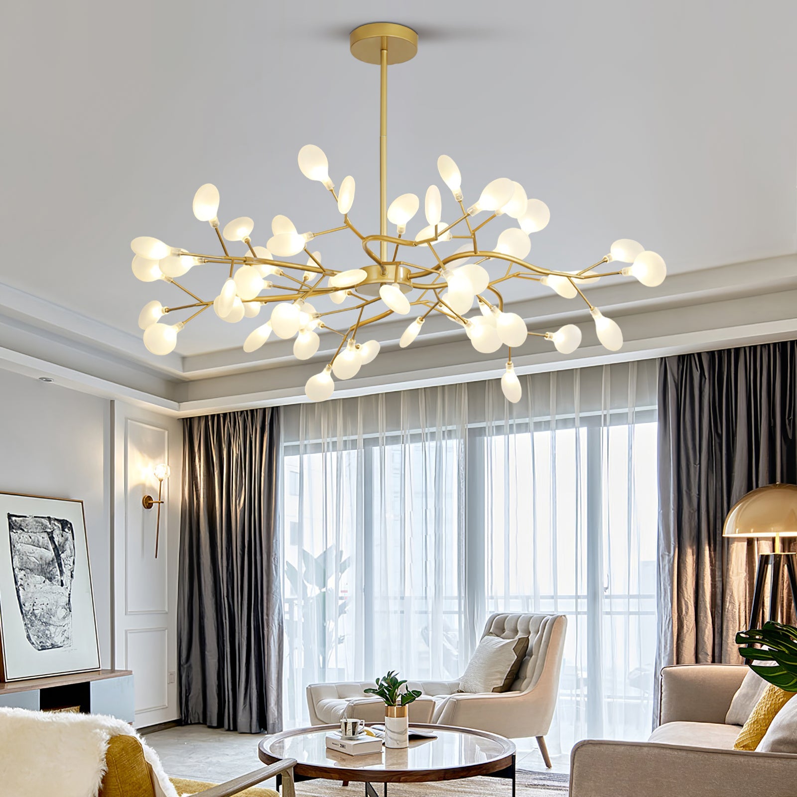 Firefly LED Sputnik Ceiling Suspension Lighting Lobby