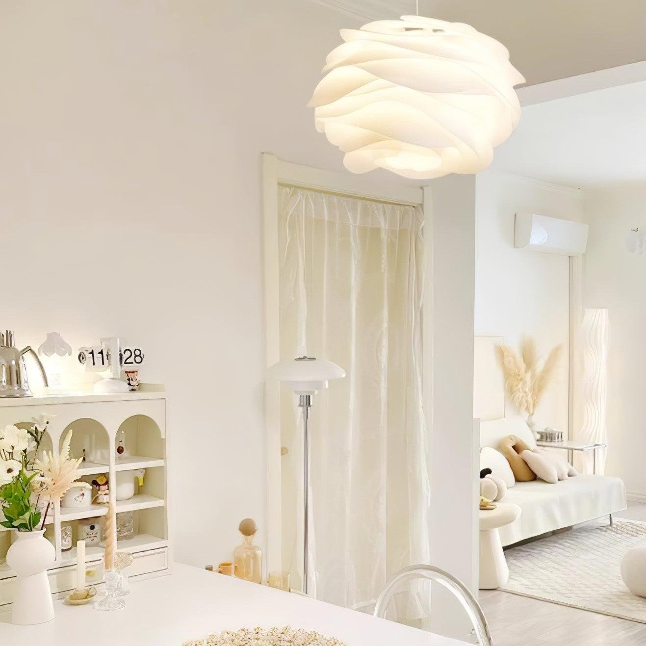 Floral Rose Ceiling Pendant Lighting Lobby