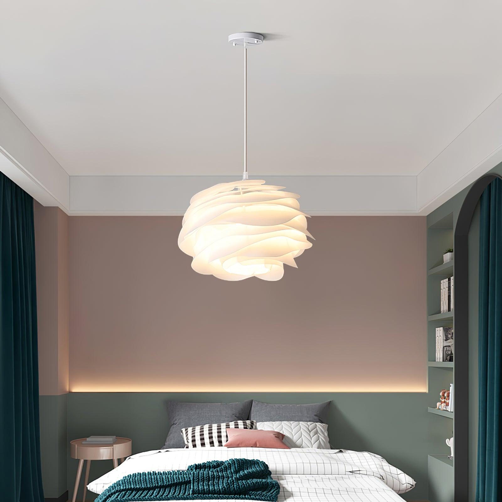 Floral Rose Ceiling Pendant Lighting Lobby