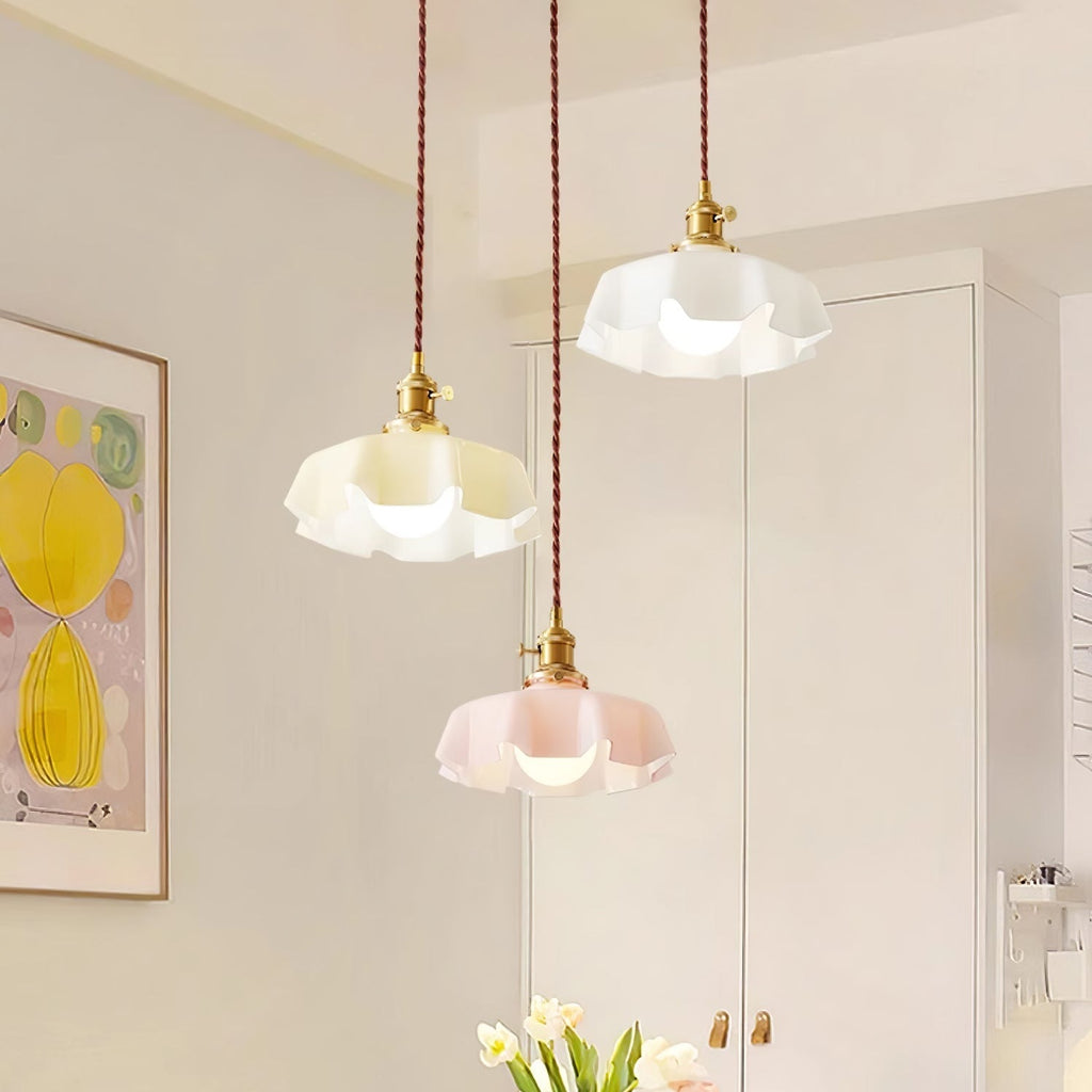 French Floral Ceiling Pendant Lighting Lobby