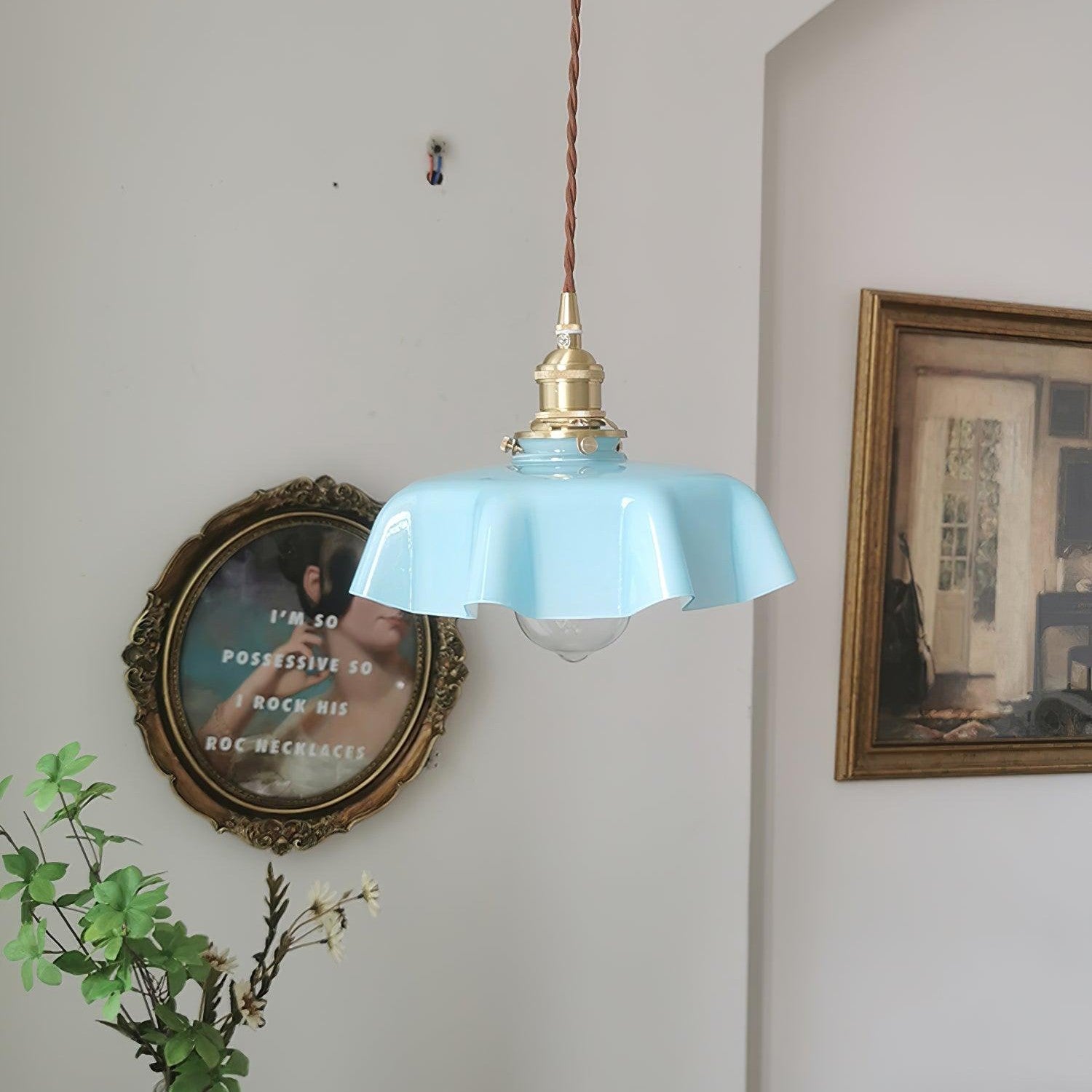French Floral Ceiling Pendant Lighting Lobby