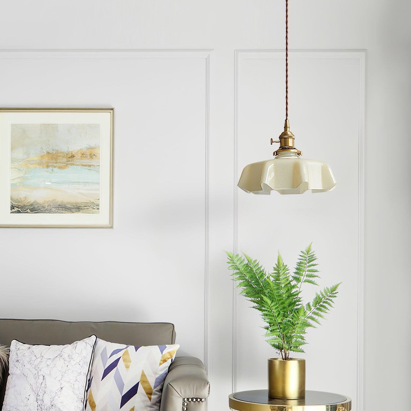 French Floral Ceiling Pendant Lighting Lobby