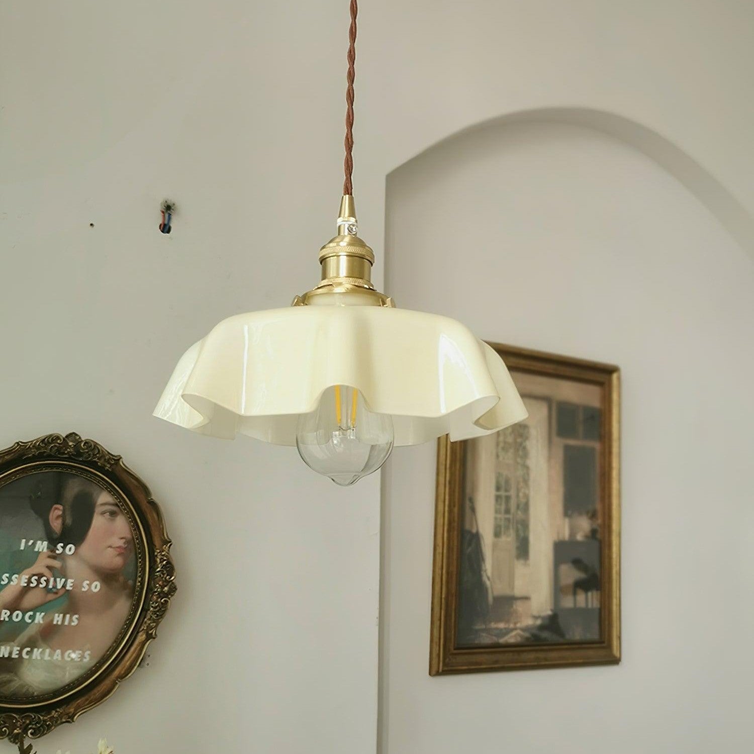 French Floral Ceiling Pendant Lighting Lobby