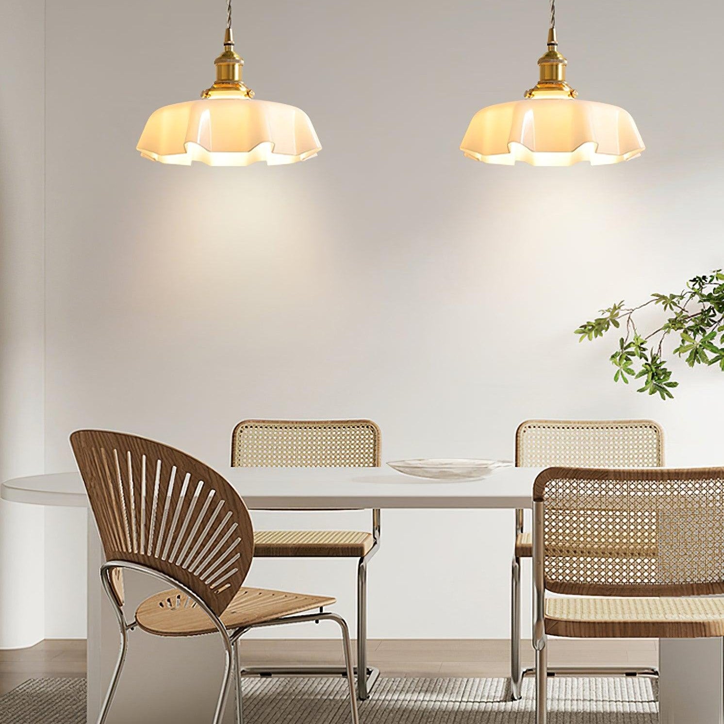 French Floral Ceiling Pendant Lighting Lobby