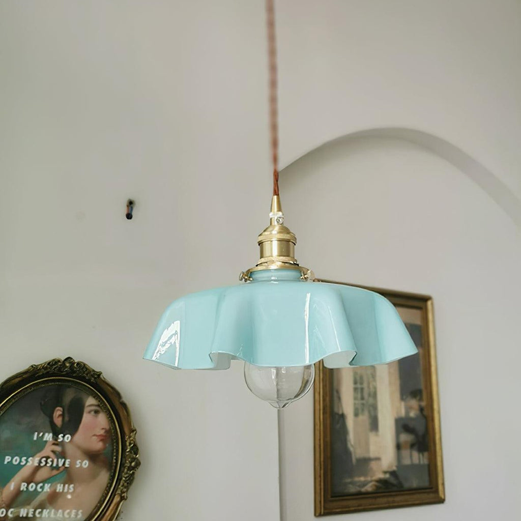 French Floral Ceiling Pendant Lighting Lobby