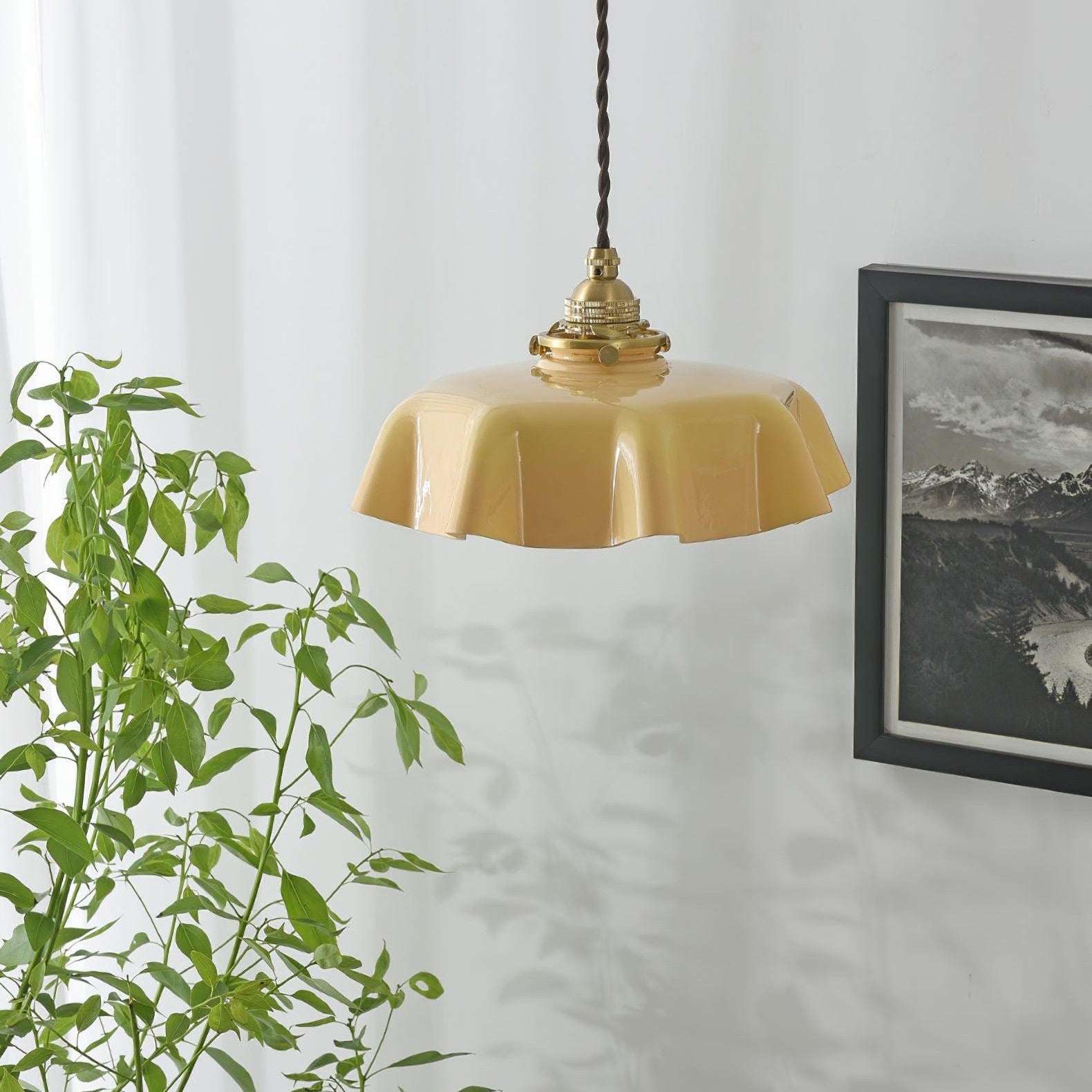 French Floral Ceiling Pendant Lighting Lobby