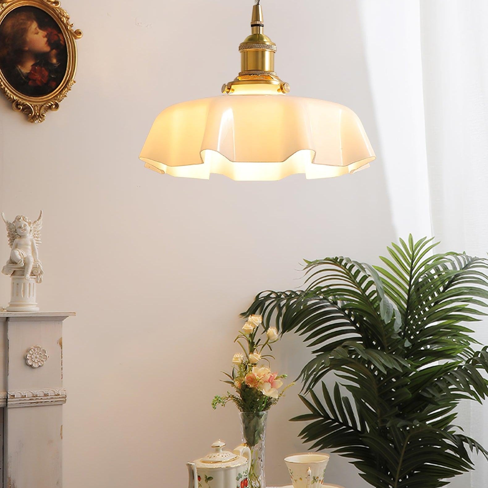 French Floral Ceiling Pendant Lighting Lobby