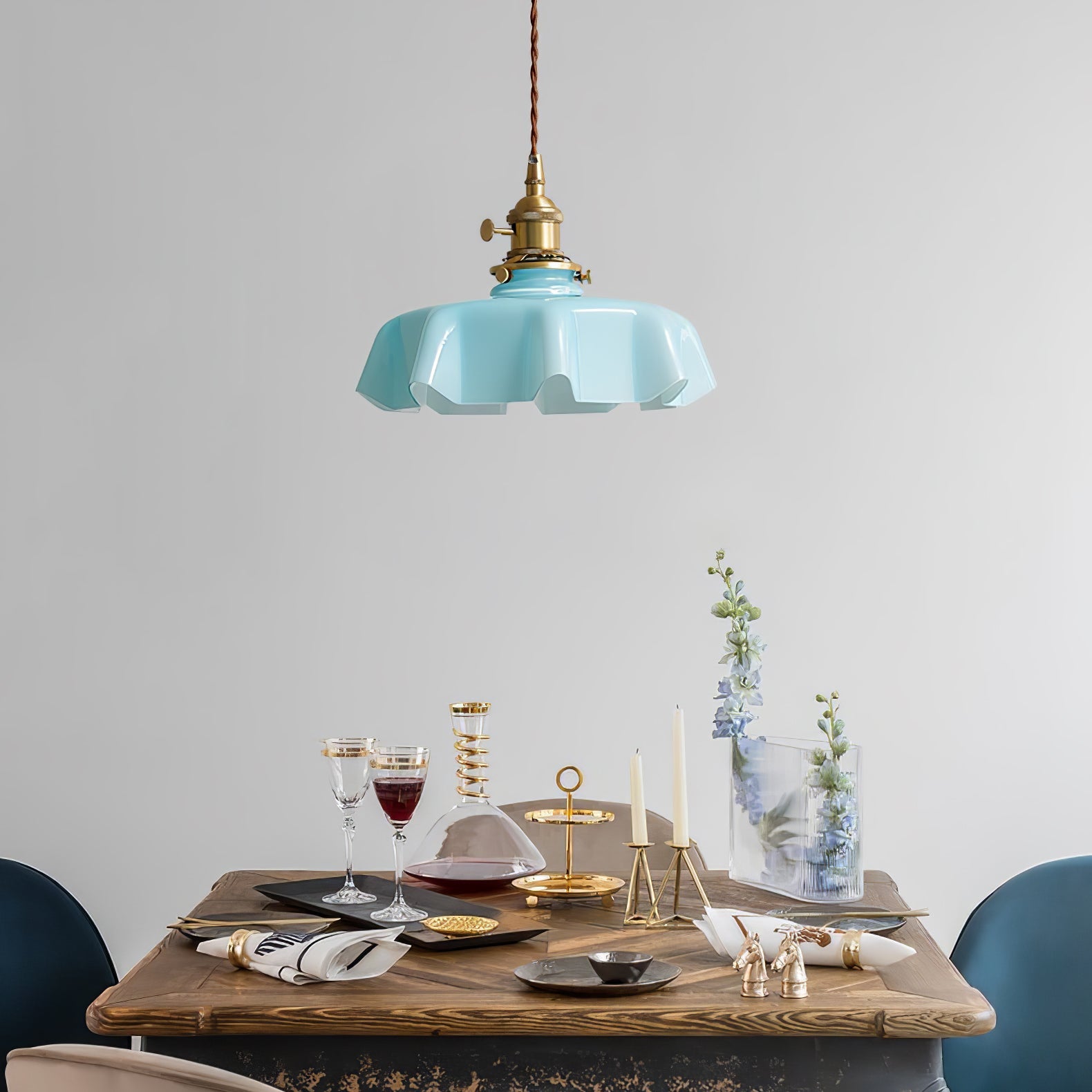 French Floral Ceiling Pendant Lighting Lobby