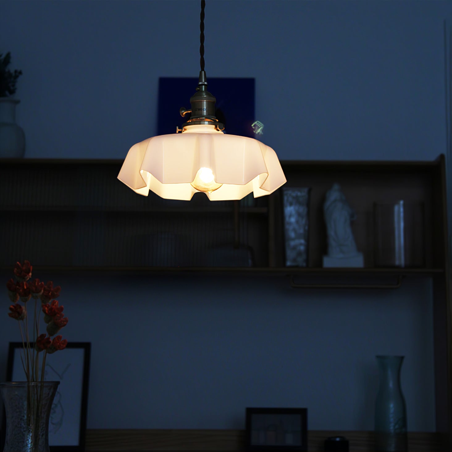 French Floral Ceiling Pendant Lighting Lobby