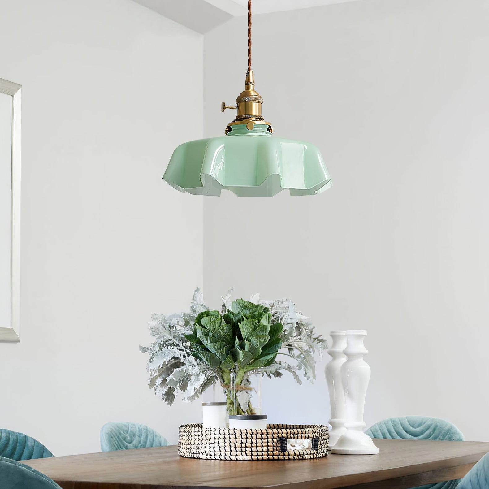 French Floral Ceiling Pendant Lighting Lobby