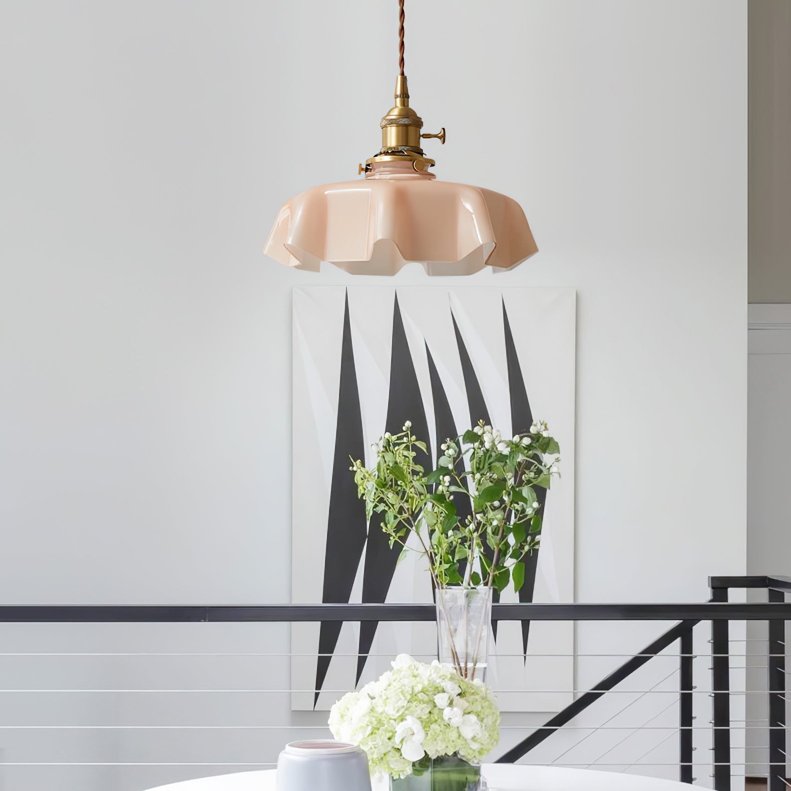 French Floral Ceiling Pendant Lighting Lobby