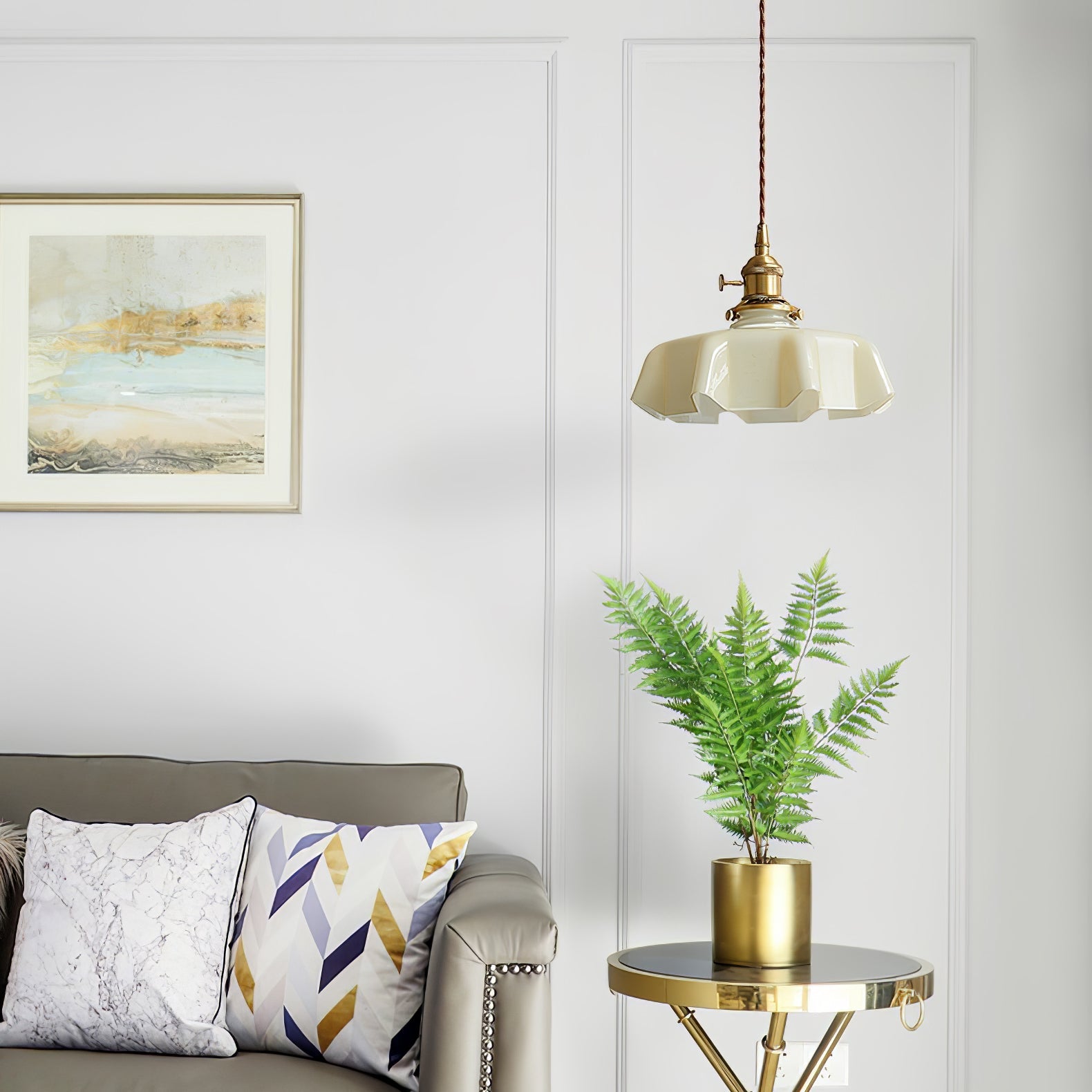 French Floral Ceiling Pendant Lighting Lobby