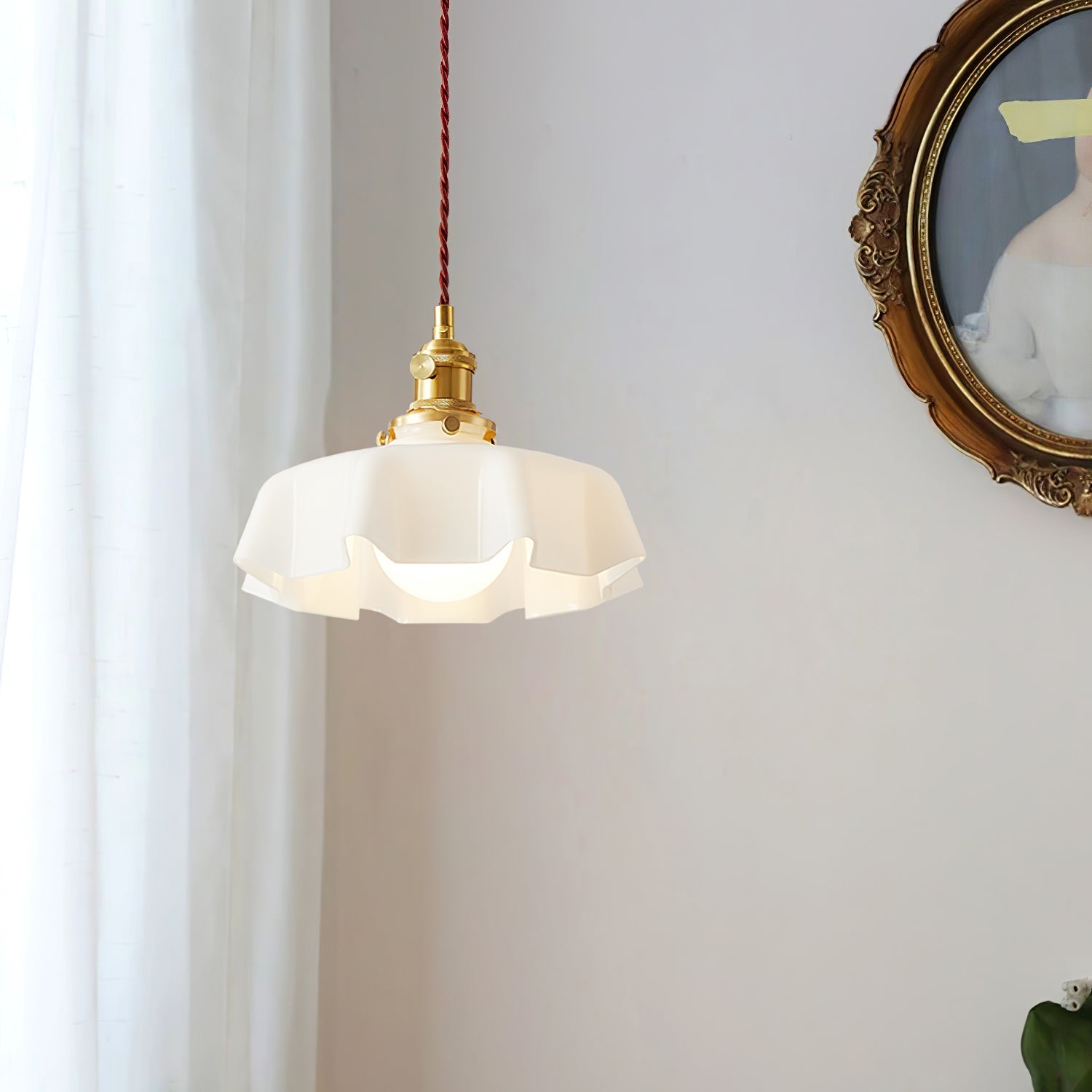 French Floral Ceiling Pendant Lighting Lobby