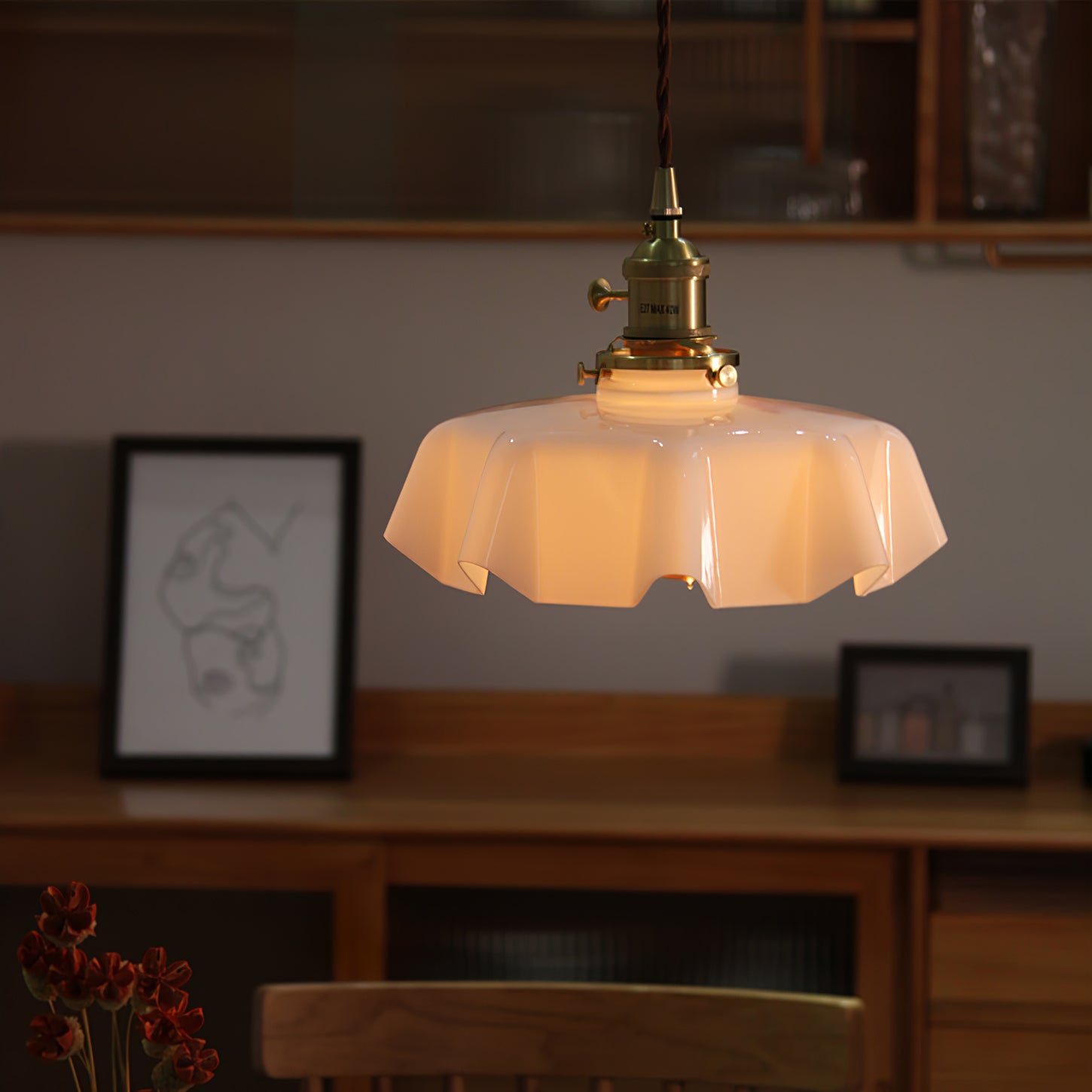 French Floral Ceiling Pendant Lighting Lobby