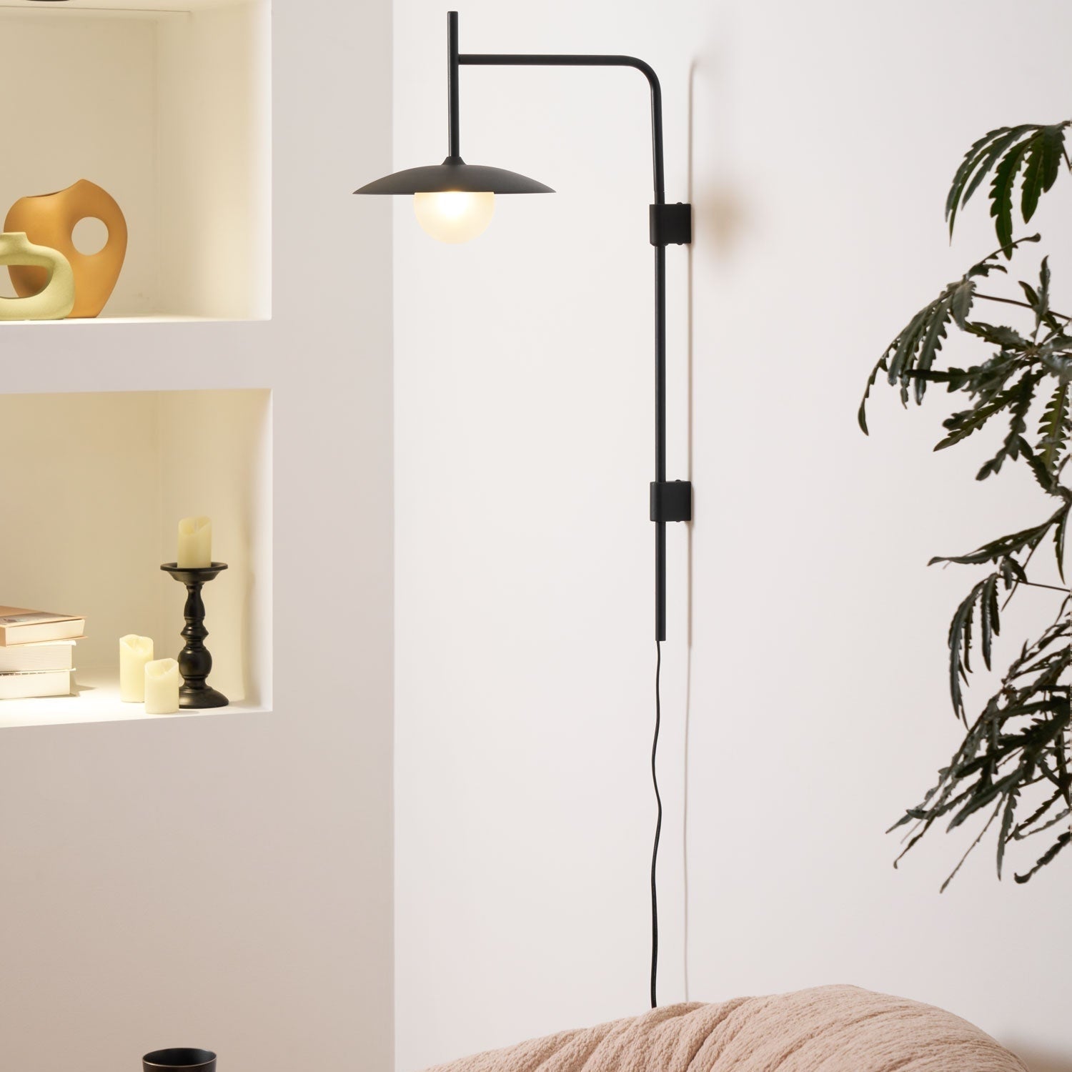 Gea Wall-Mounted Swing Arm Light Fixture Lighting Lobby