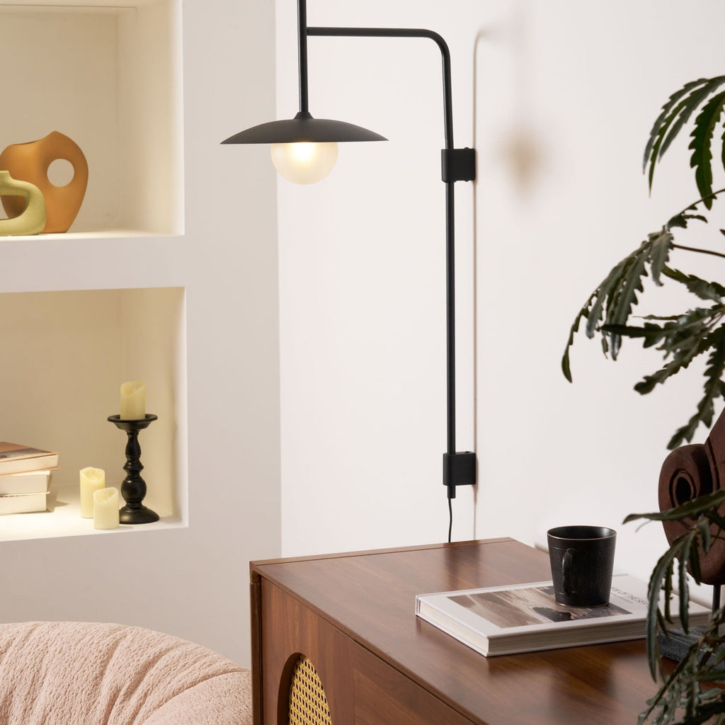 Gea Wall-Mounted Swing Arm Light Fixture Lighting Lobby