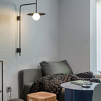Gea Wall-Mounted Swing Arm Light Fixture Lighting Lobby