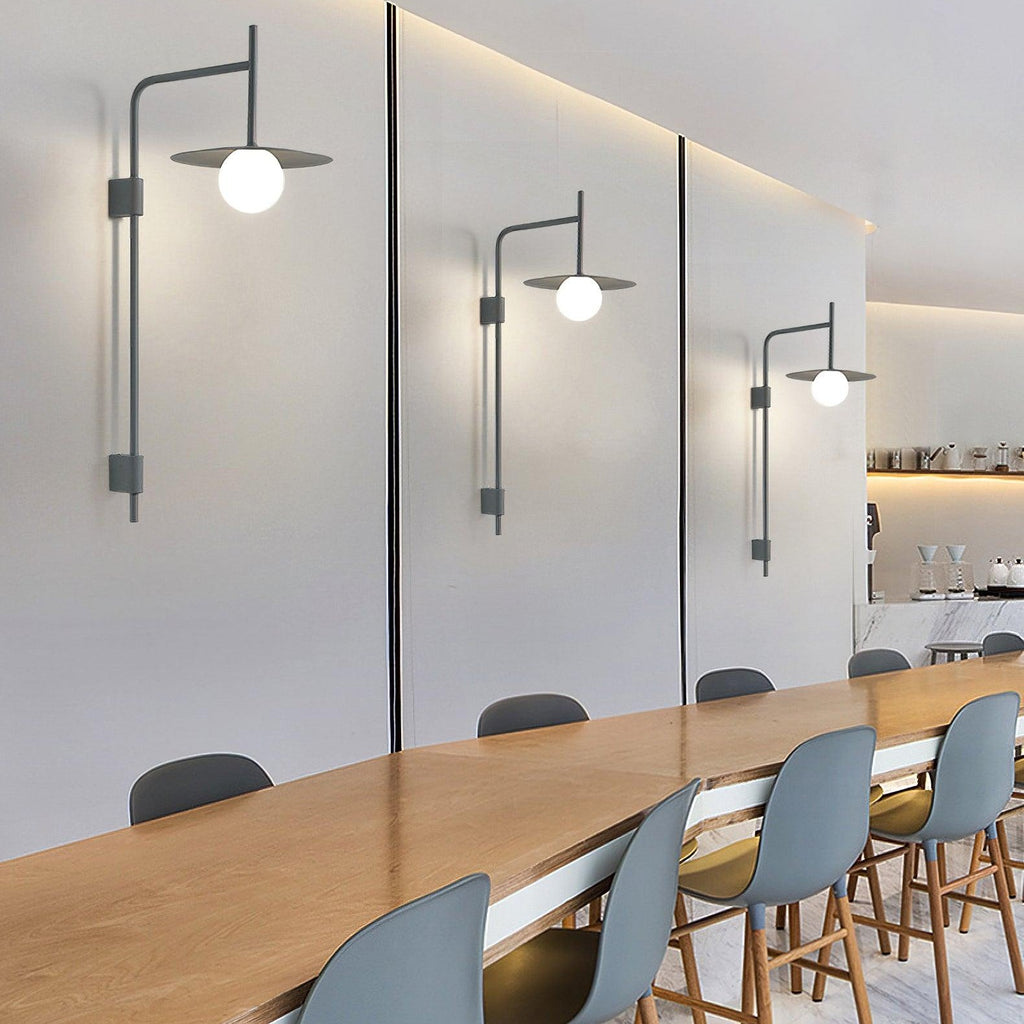 Gea Wall-Mounted Swing Arm Light Fixture Lighting Lobby