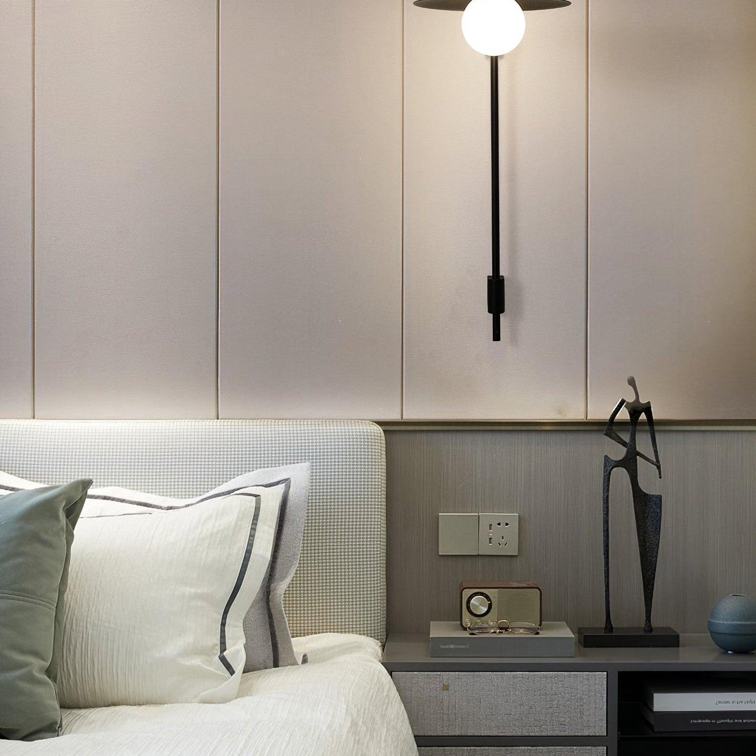 Gea Wall-Mounted Swing Arm Light Fixture Lighting Lobby