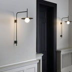 Gea Wall-Mounted Swing Arm Light Fixture Lighting Lobby
