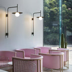 Gea Wall-Mounted Swing Arm Light Fixture Lighting Lobby