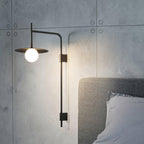 Gea Wall-Mounted Swing Arm Light Fixture Lighting Lobby
