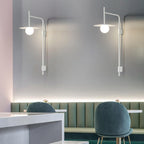 Gea Wall-Mounted Swing Arm Light Fixture Lighting Lobby