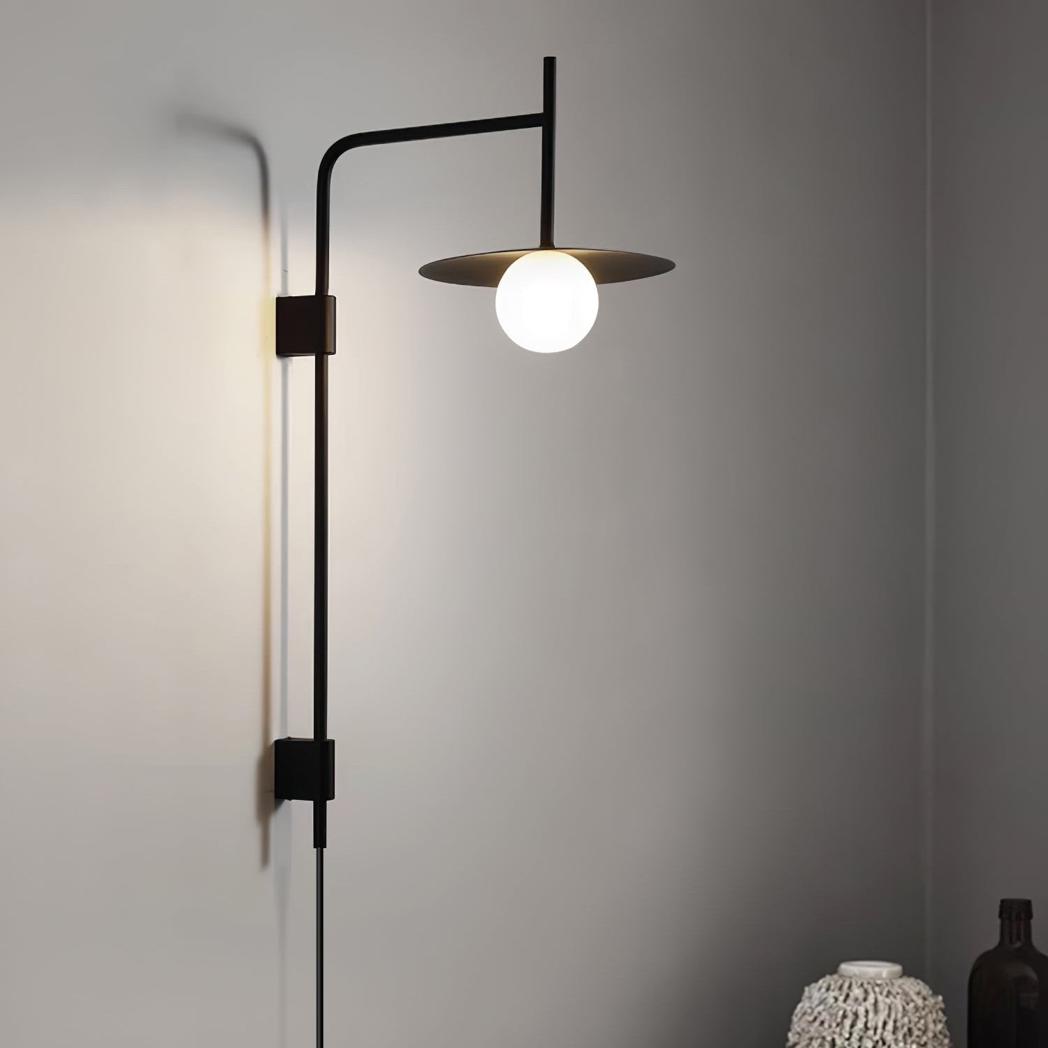 Gea Wall-Mounted Swing Arm Light Fixture Lighting Lobby