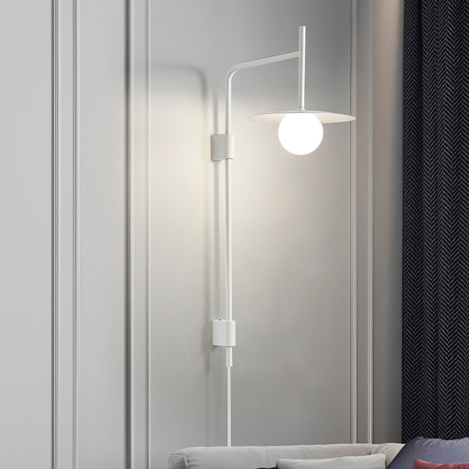 Gea Wall-Mounted Swing Arm Light Fixture Lighting Lobby