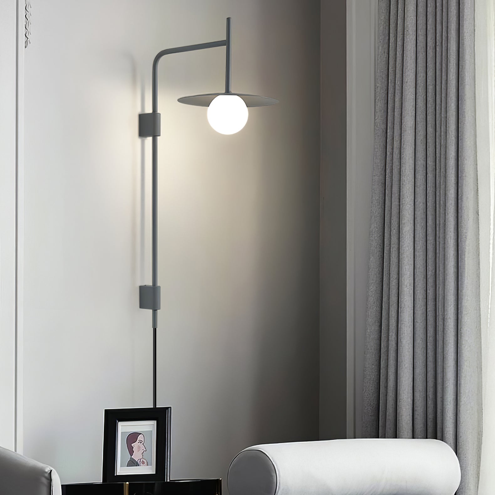 Gea Wall-Mounted Swing Arm Light Fixture Lighting Lobby