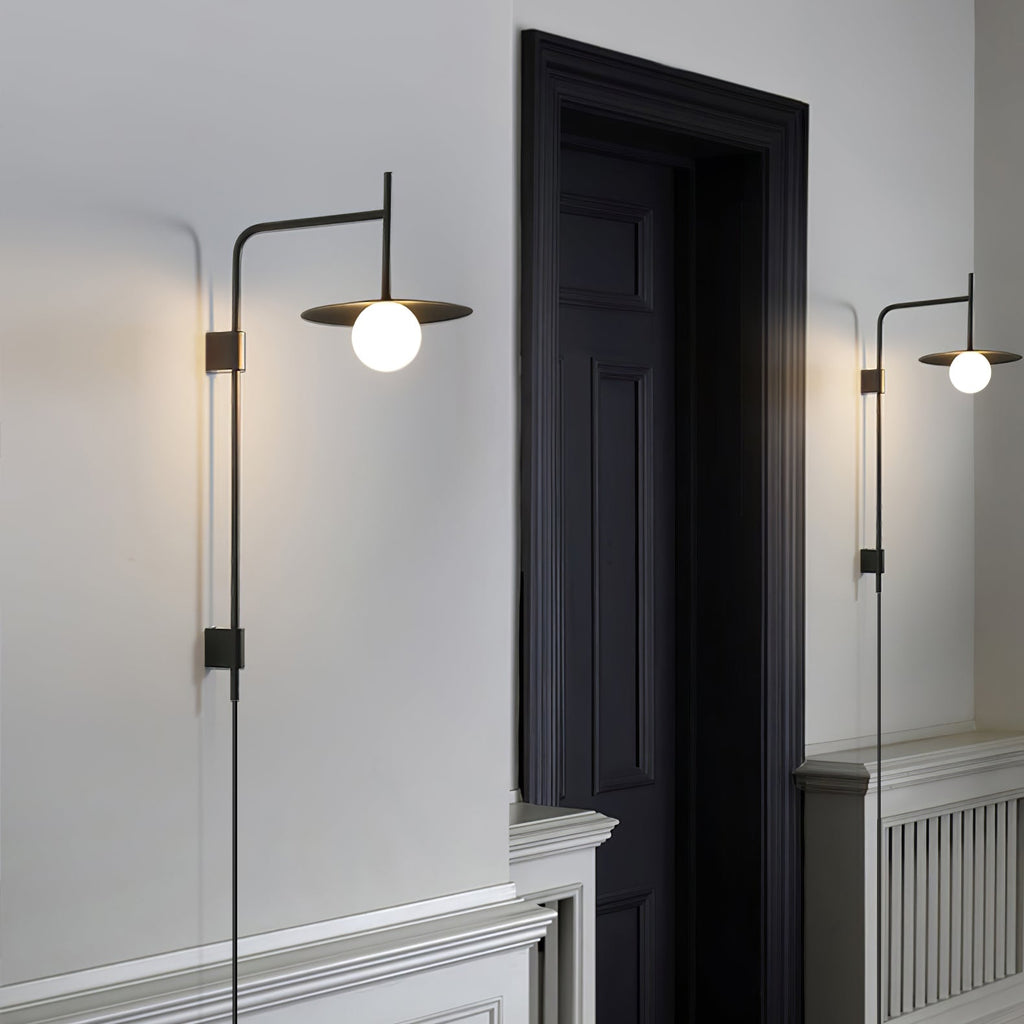 Gea Wall-Mounted Swing Arm Light Fixture Lighting Lobby