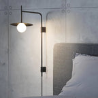 Gea Wall-Mounted Swing Arm Light Fixture Lighting Lobby