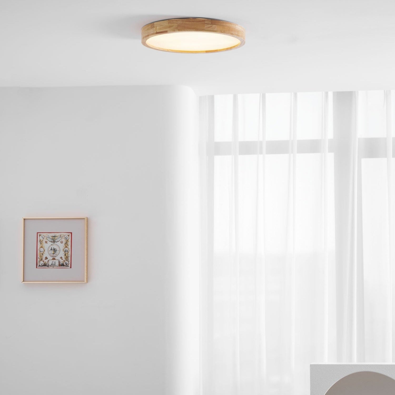 Geometric Wooden Ceiling Fixture Lighting Lobby