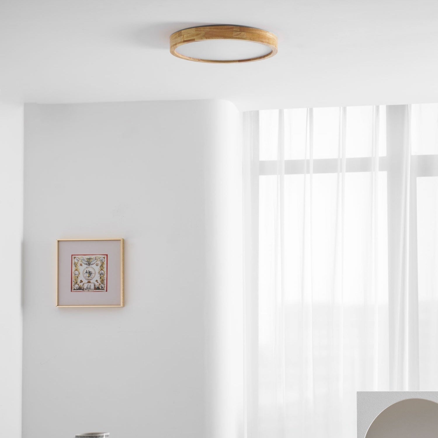 Geometric Wooden Ceiling Fixture Lighting Lobby
