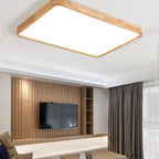 Geometric Wooden Ceiling Fixture Lighting Lobby