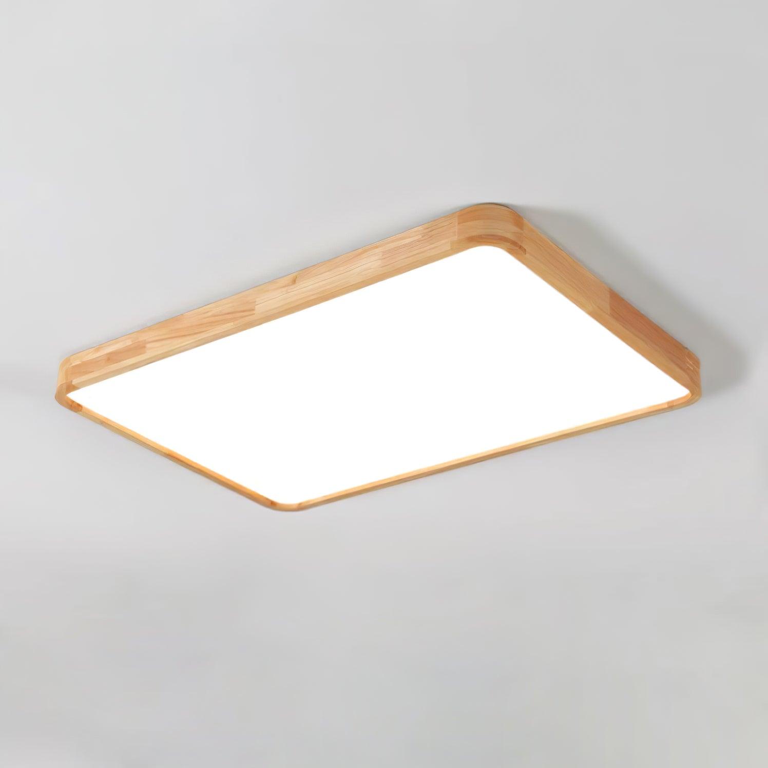 Geometric Wooden Ceiling Fixture Lighting Lobby